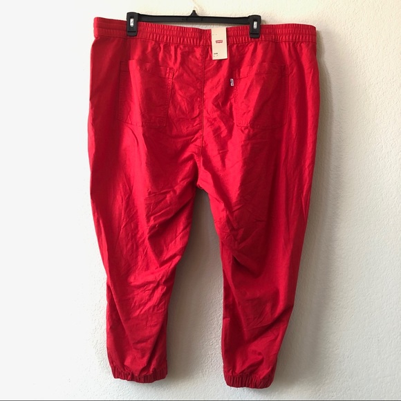 Levi's Pants & Jumpsuits | Nwt Levis Jet Set Jogger Pants Red Ankle Plus 24w | Poshmark